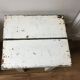 Stools, patinated wooden bedside tables