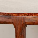 Danish round rosewood coffee table model 283 by Johannes Andersen.