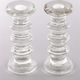 Vintage set of 2 glass candlesticks design by staffan gellerstedt 1960s