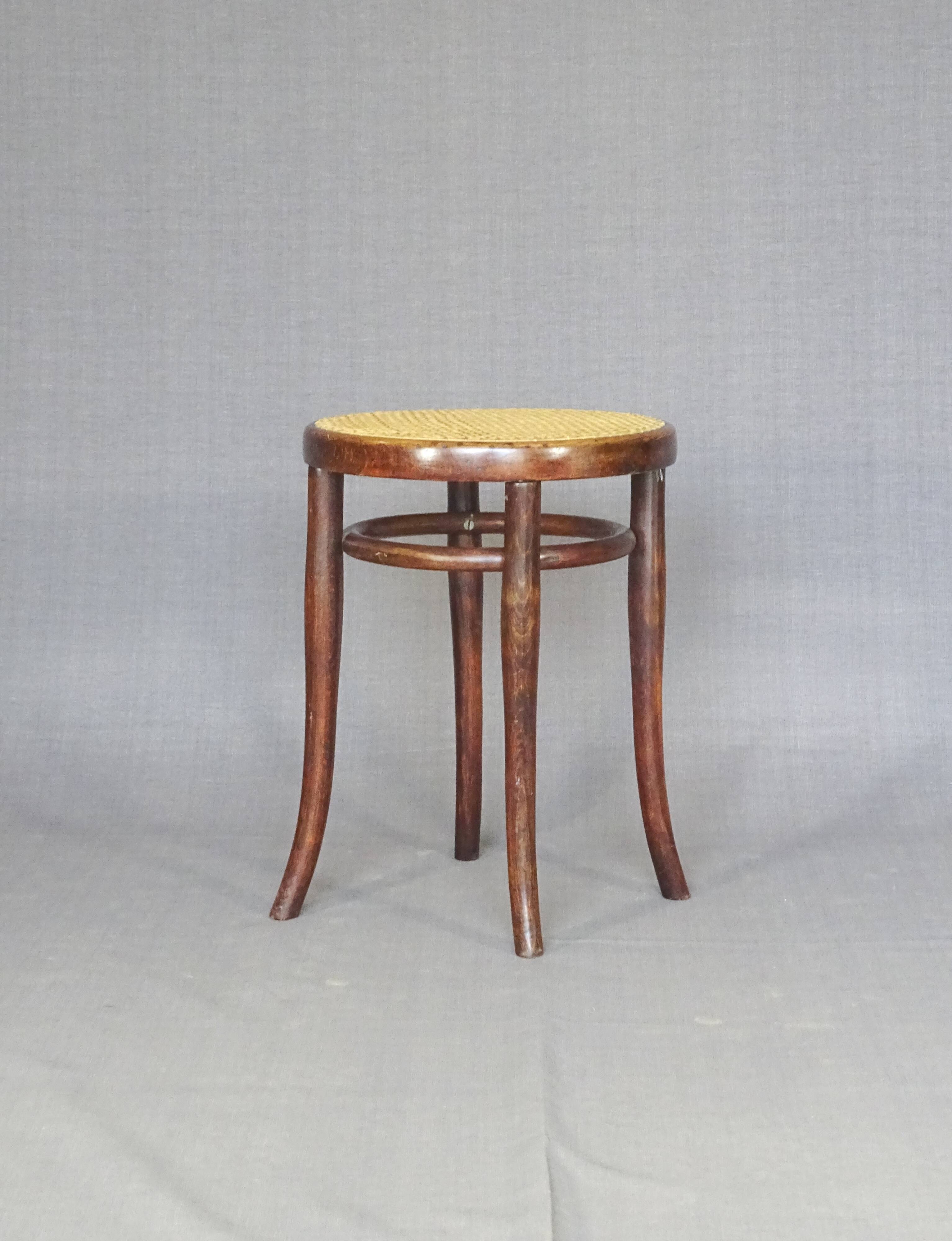 Thonet 1890 stool, new canework