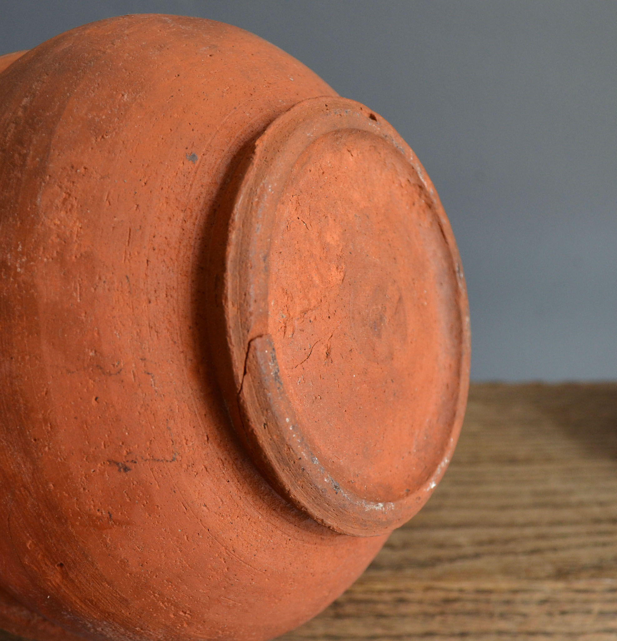 3 old terracotta bowls
