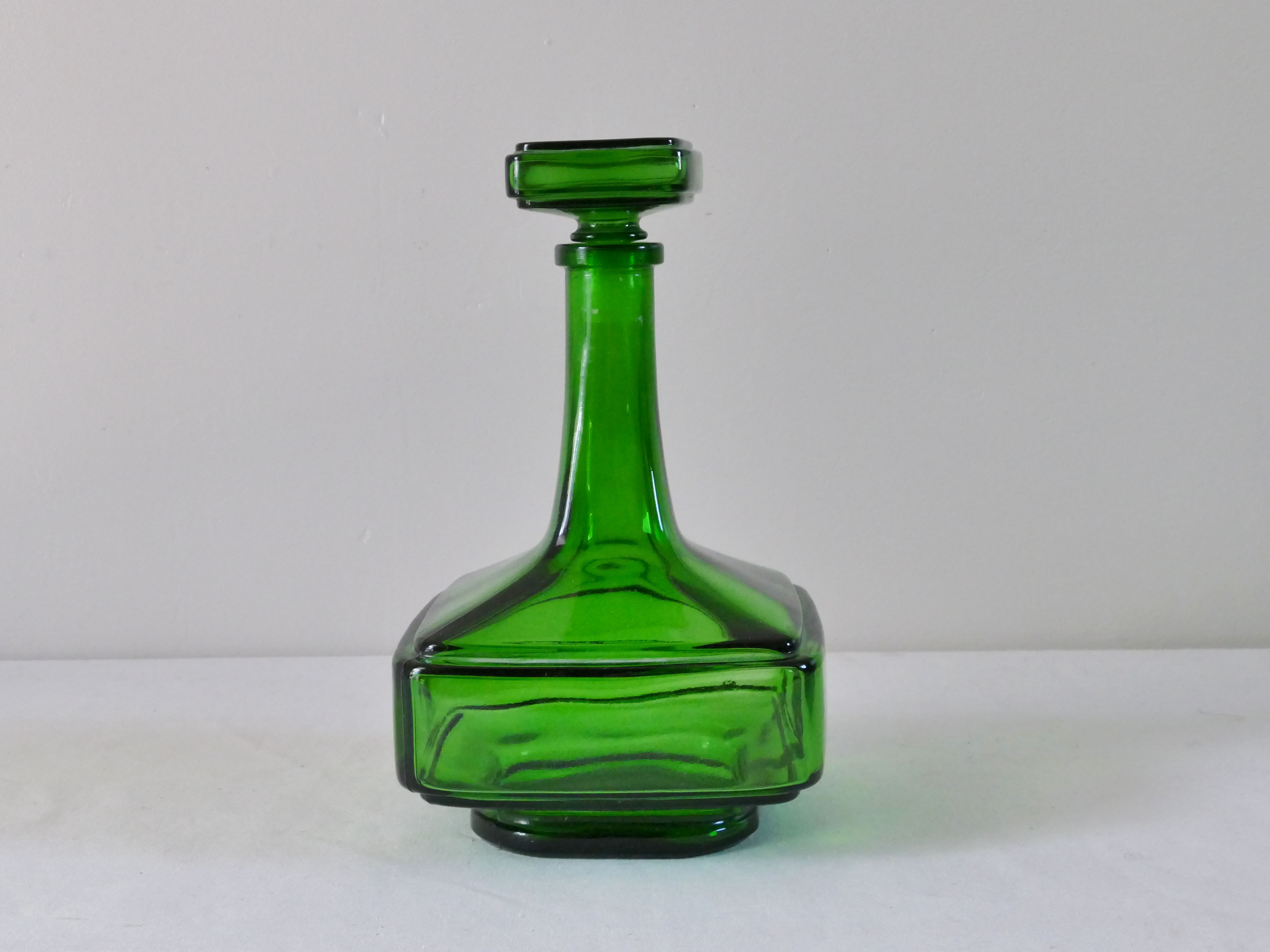 Green vintage sweet decanter