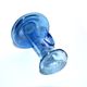 Antique candle holder in blue blown glass ras de cave folk art 19th c.