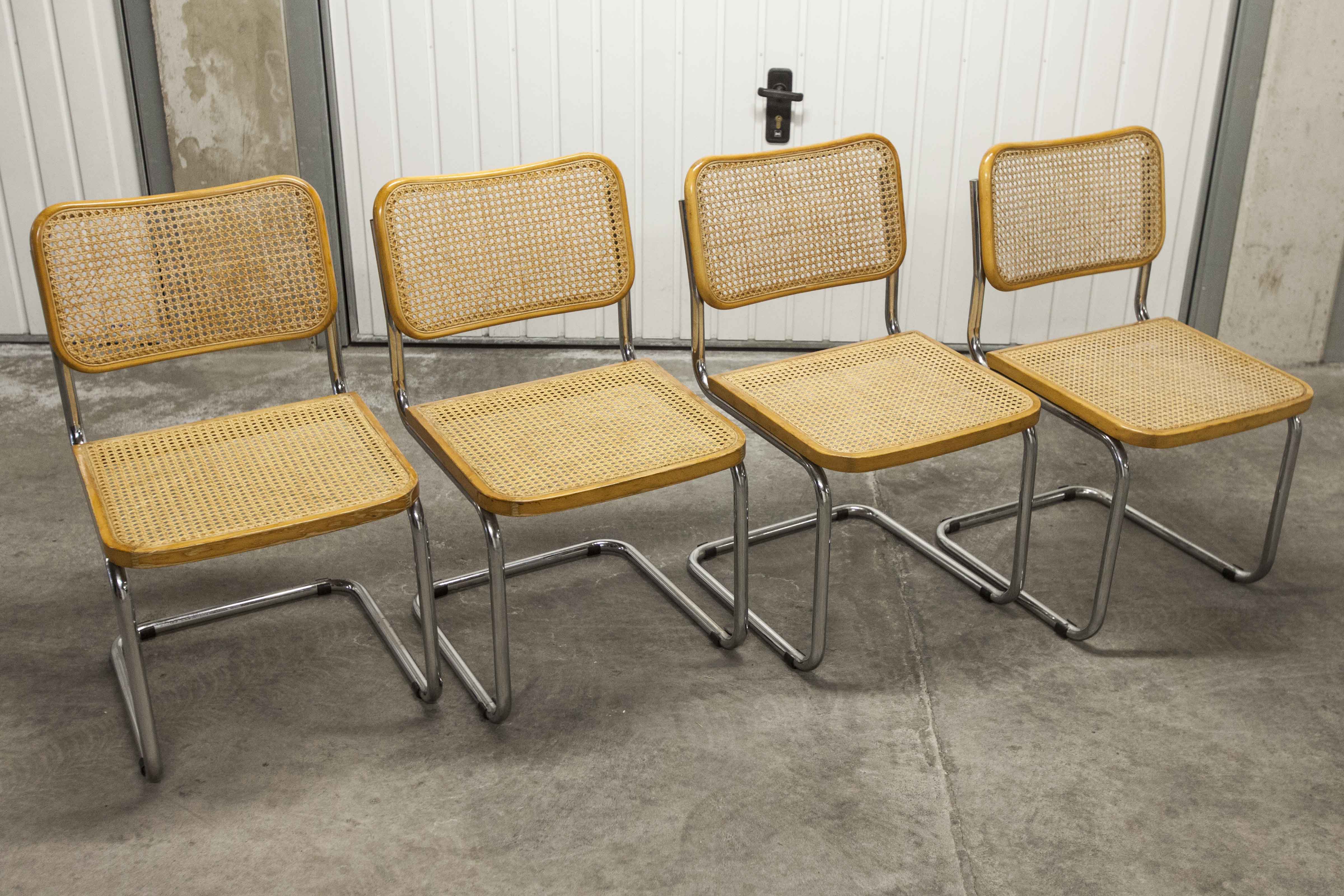 4 Breuer B32 chairs made in italy