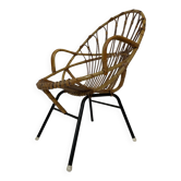 Rattan chair by Dirk van Sliedregt Rohe Noordwolde 1960 in the Netherlands