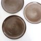 Flat plates x3, artisanal pottery, France