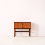 Vintage 1960s nightstand with two drawers