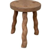 Vintage turned leg tripod stool 1960