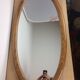 Miroir ovale cerclage bois massif 93 x 46 cm