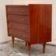 Commode vintage teck vernis 1970