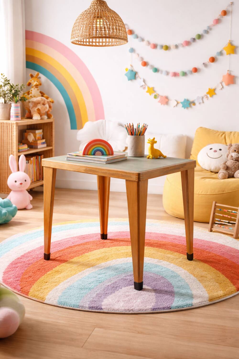 Sixties wooden side table or children’s desk