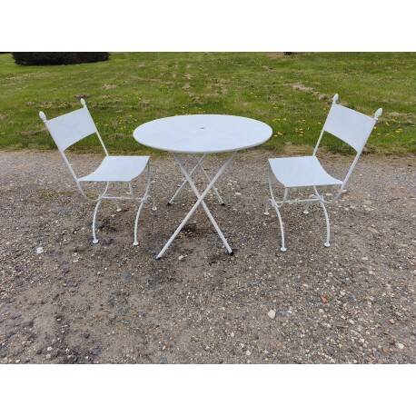 Wrought iron garden furniture