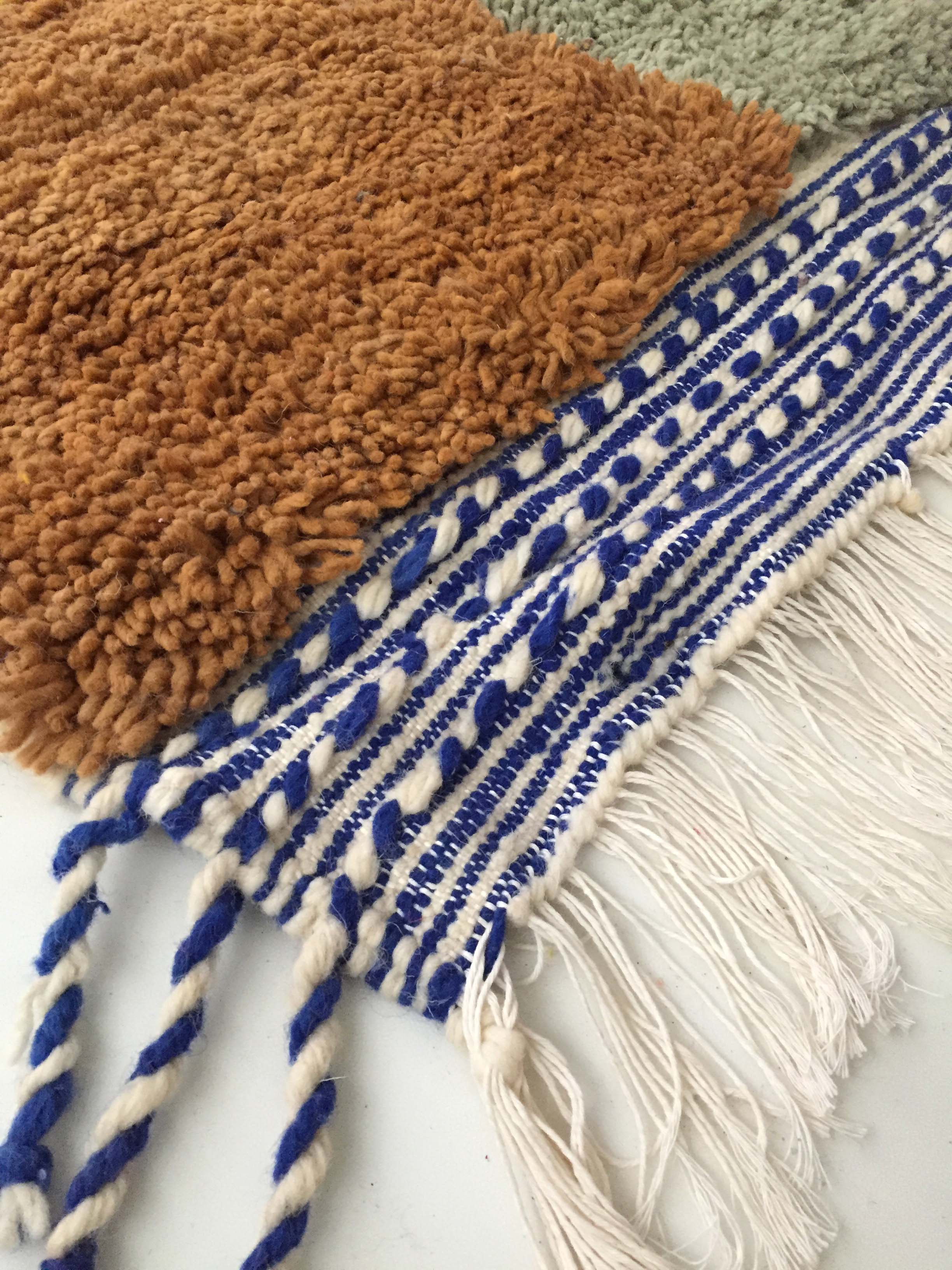 Moroccan berber boujaad carpet with colorful patterns 247x157cm