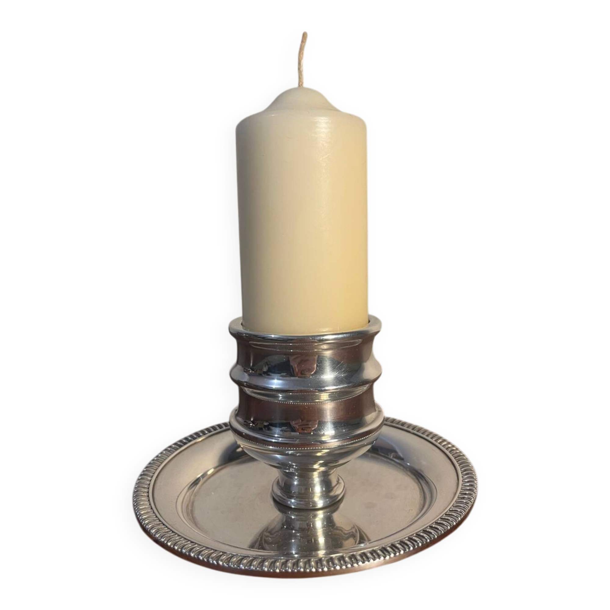 Silver-plated table candlestick