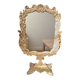 Tilting dressing table mirror, Napoleon III style, brass, mid-19th century.