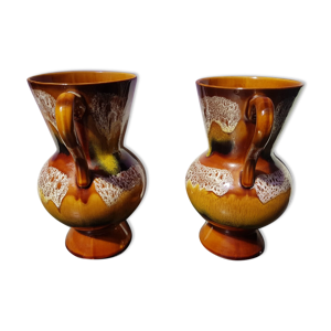Paire de vase ancien - sarreguemines