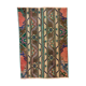 Distressed Turkish Rug 110x74 cm Vintage Shabby, Runner, Green, Brown Small