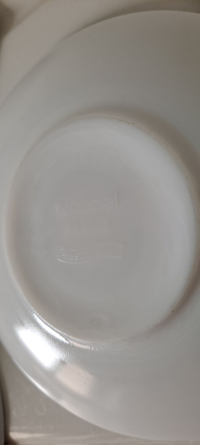 Trio of mismatched white cups