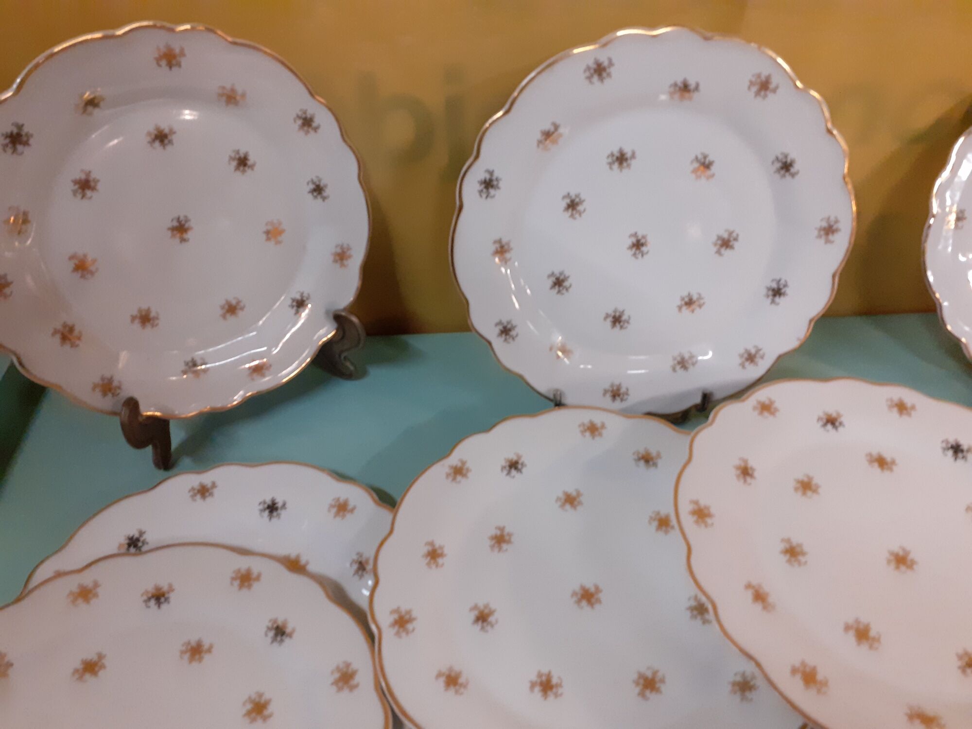 Dessert plates batch of 10 - porcelain from Limoges Salmon & cie