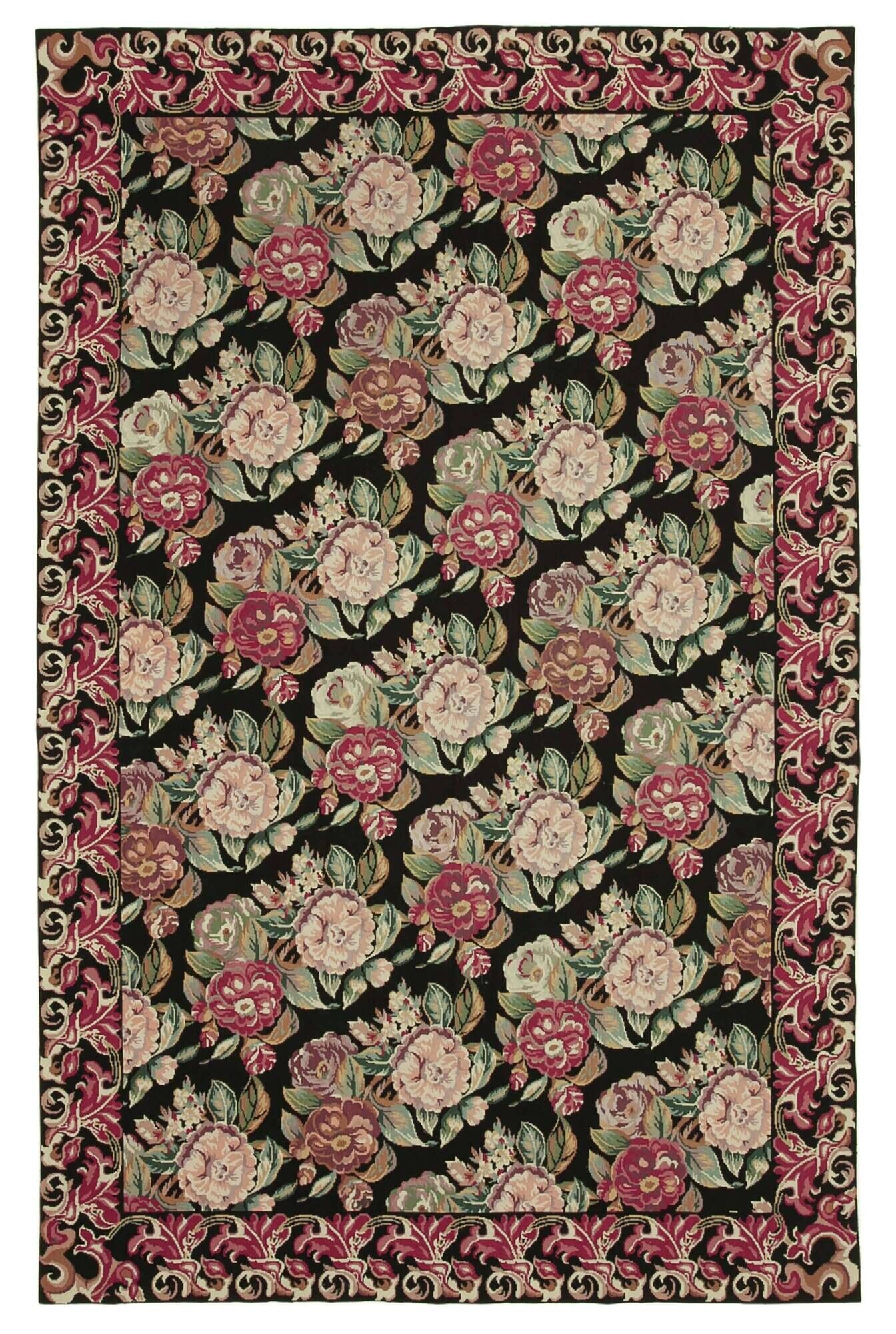Handmade Vintage Flatweave Needlepoint Kilim 177 cm x 274 cm