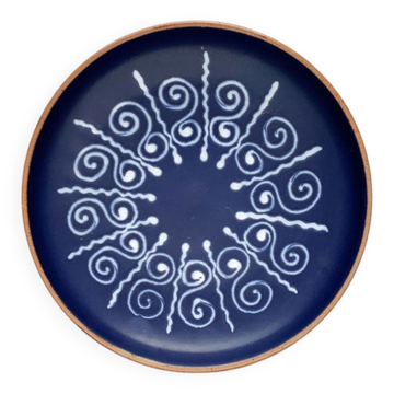 Assiette murale en céramique du milieu du siècle, années 1960