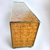 Beautiful Vintage Bamboo Sideboard in Gabriella Crespi style, Italy Circa 1970