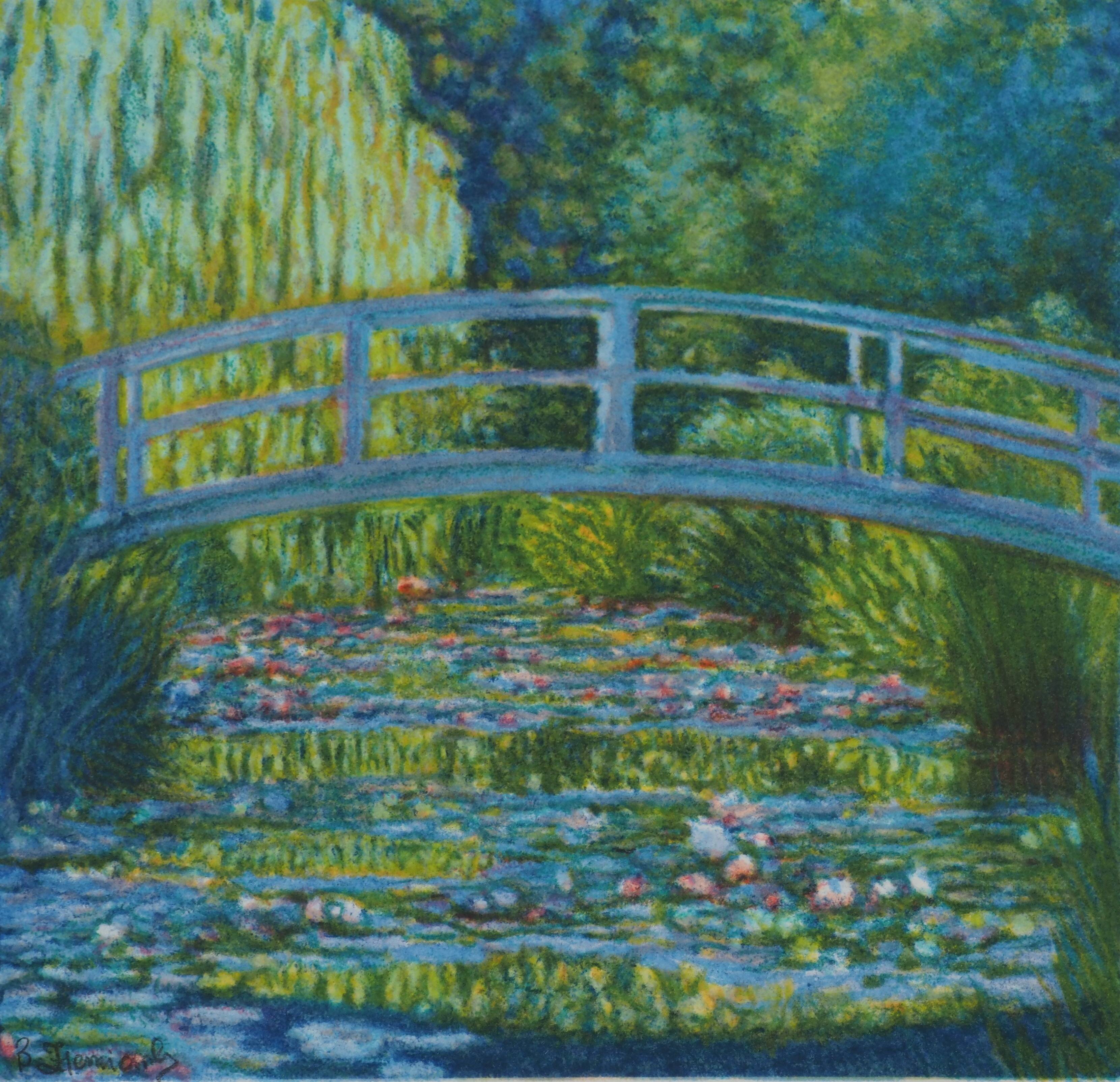 Claude Monet: Giverny, the pond with water lilies, signed lithograph.