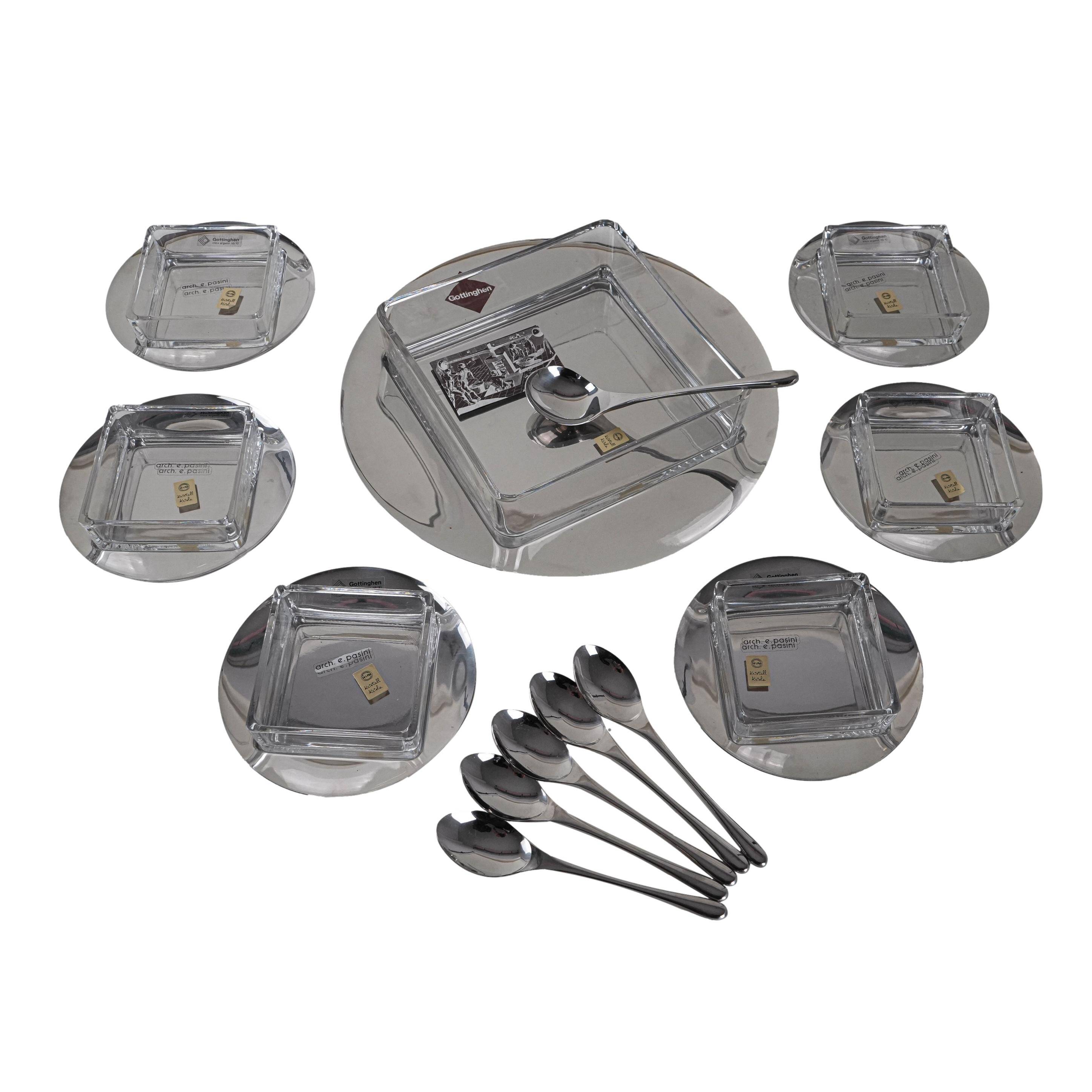 Dessert set, Italian design, 1970s, manufacturer: GOTTINGHEN