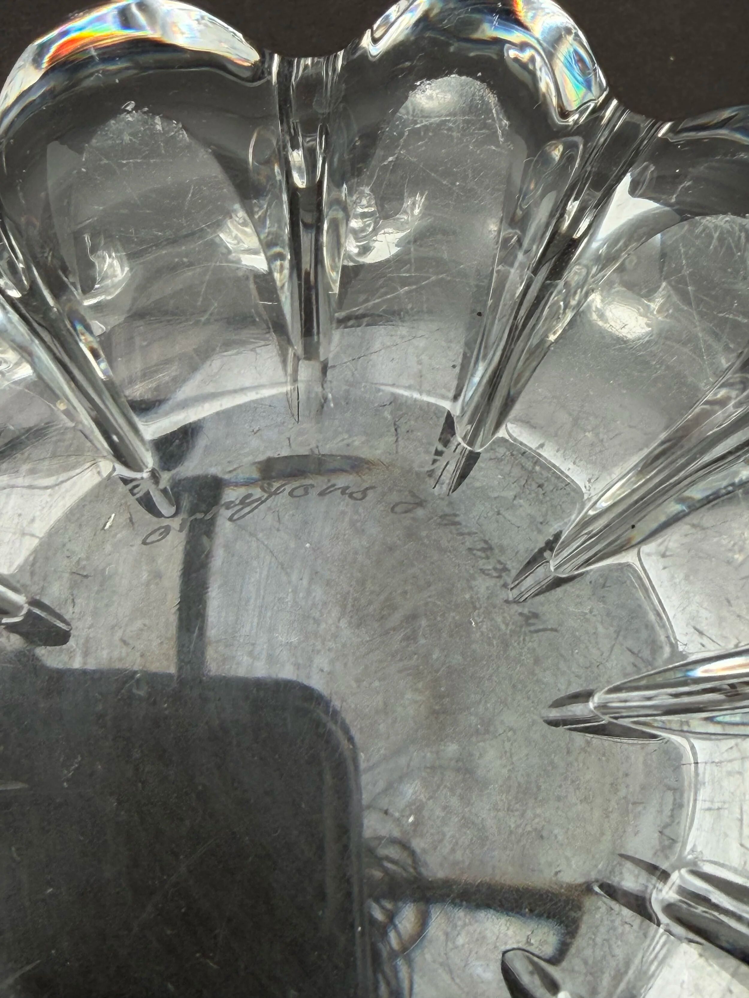 Orrefors crystal catchall, Sweden 1970