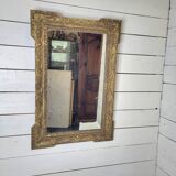Ancien miroir doré Napoléon III,  91×61cms