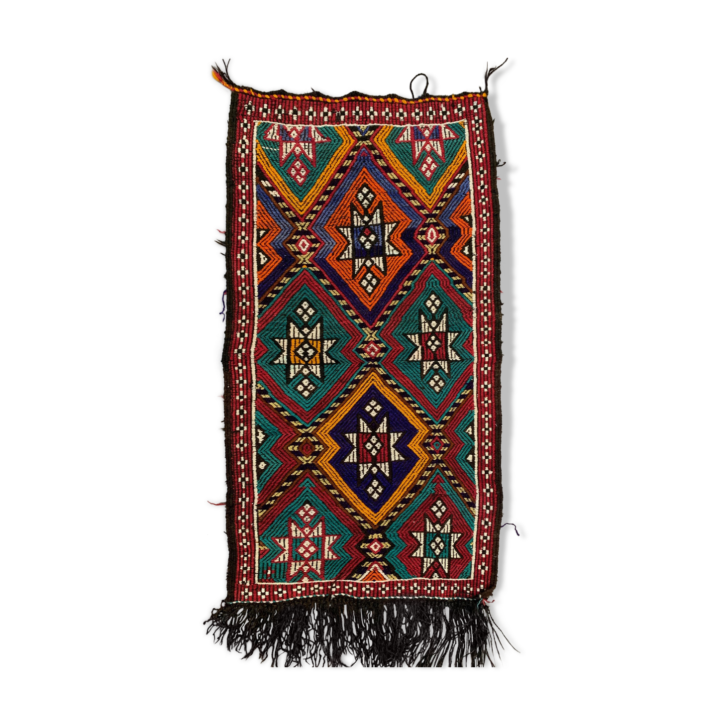 Small Vintage Turkish Kilim Rug 130x71 cm Wool Kelim