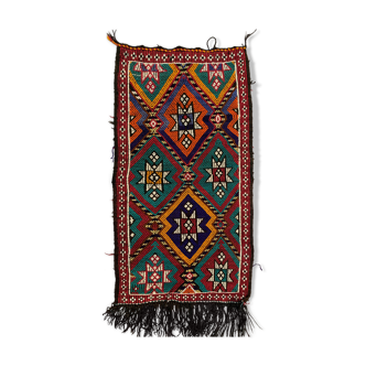 Tapis kilim turc vintage 130x71 cm laine kelim