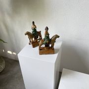 Tuile faitière équestre terre cuite époque Ming