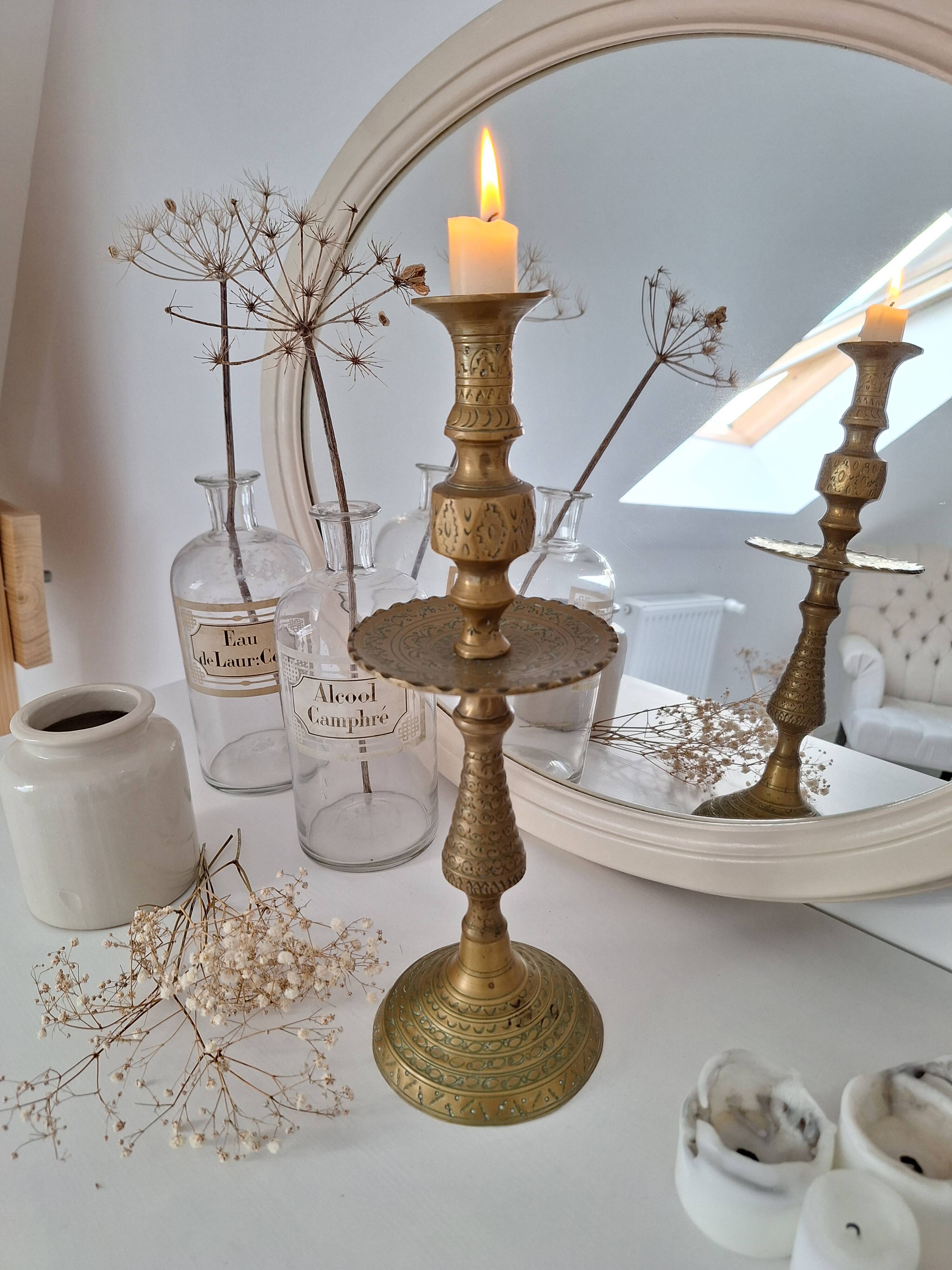Vintage brass candle holder