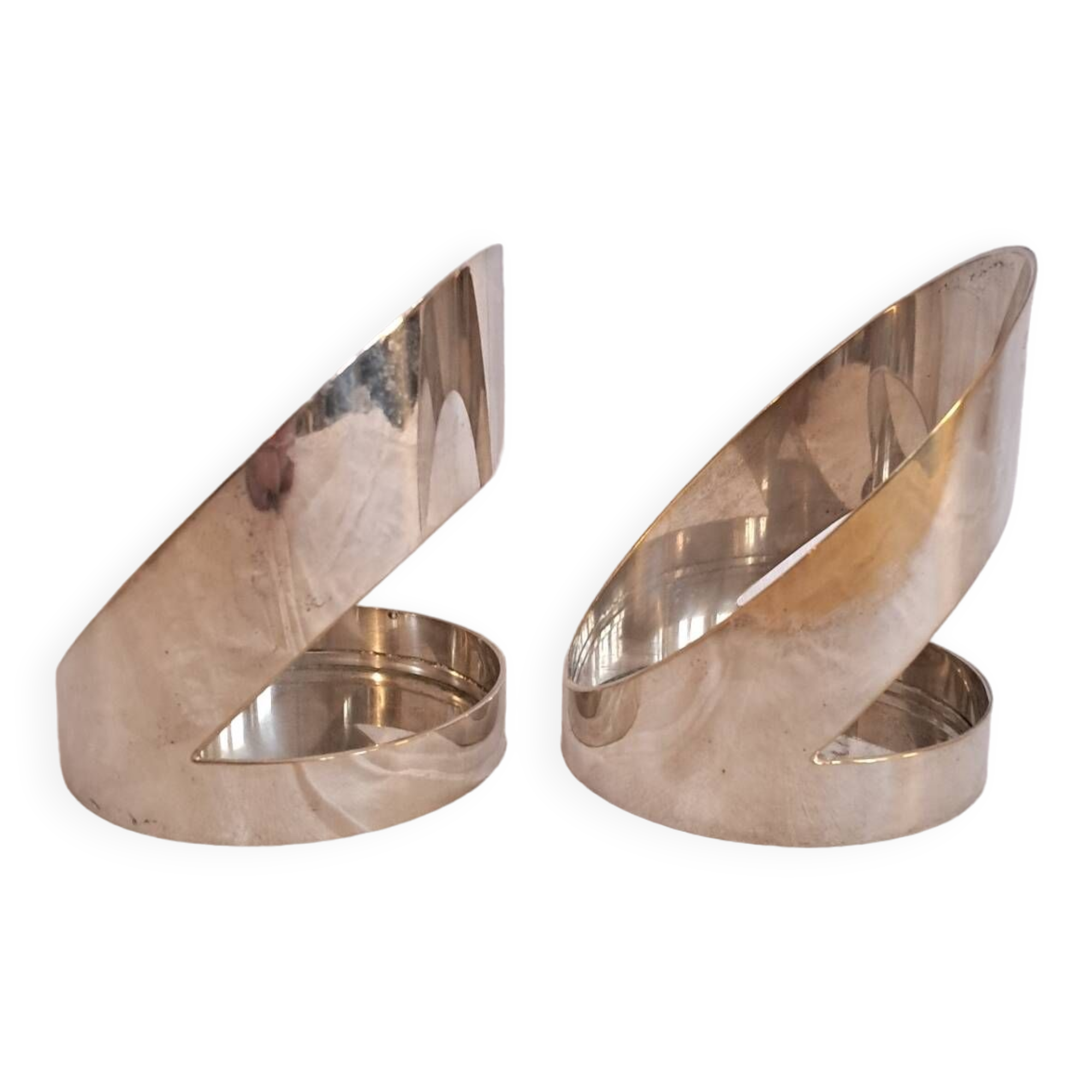 Pair of Paolo Gatti designer bottle holders