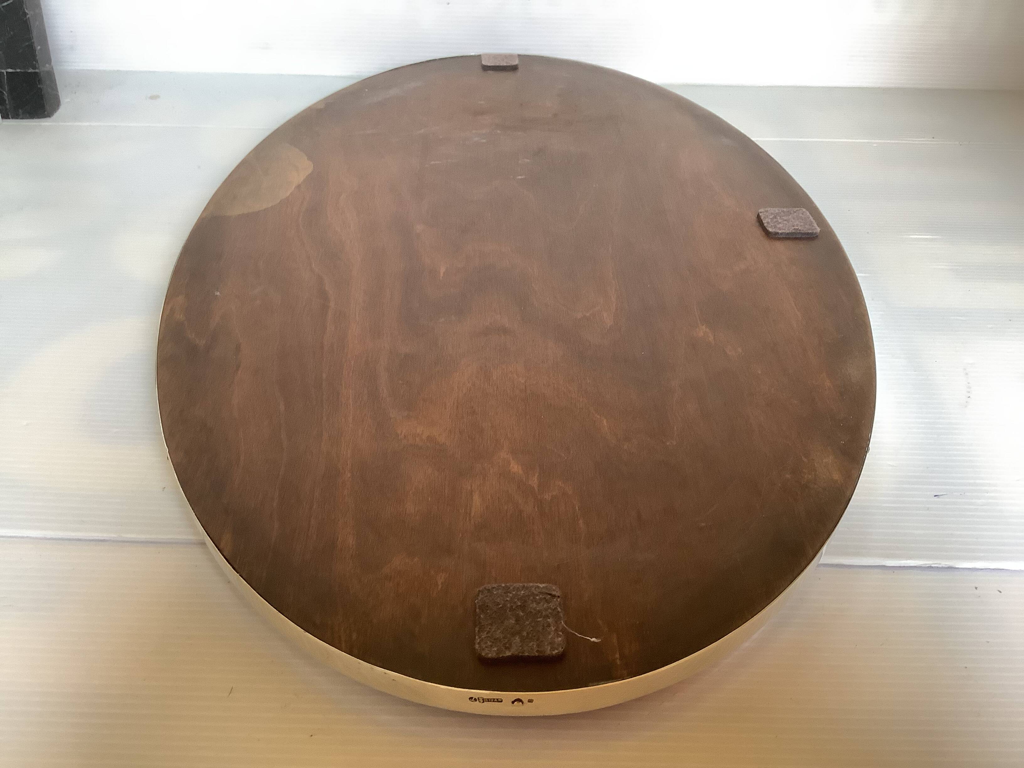 Surtout de table miroir centre de table métal argenté Sivar