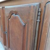 Louis XV style rustic buffet in solid walnut