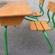 Banc pupitre d'école vintage