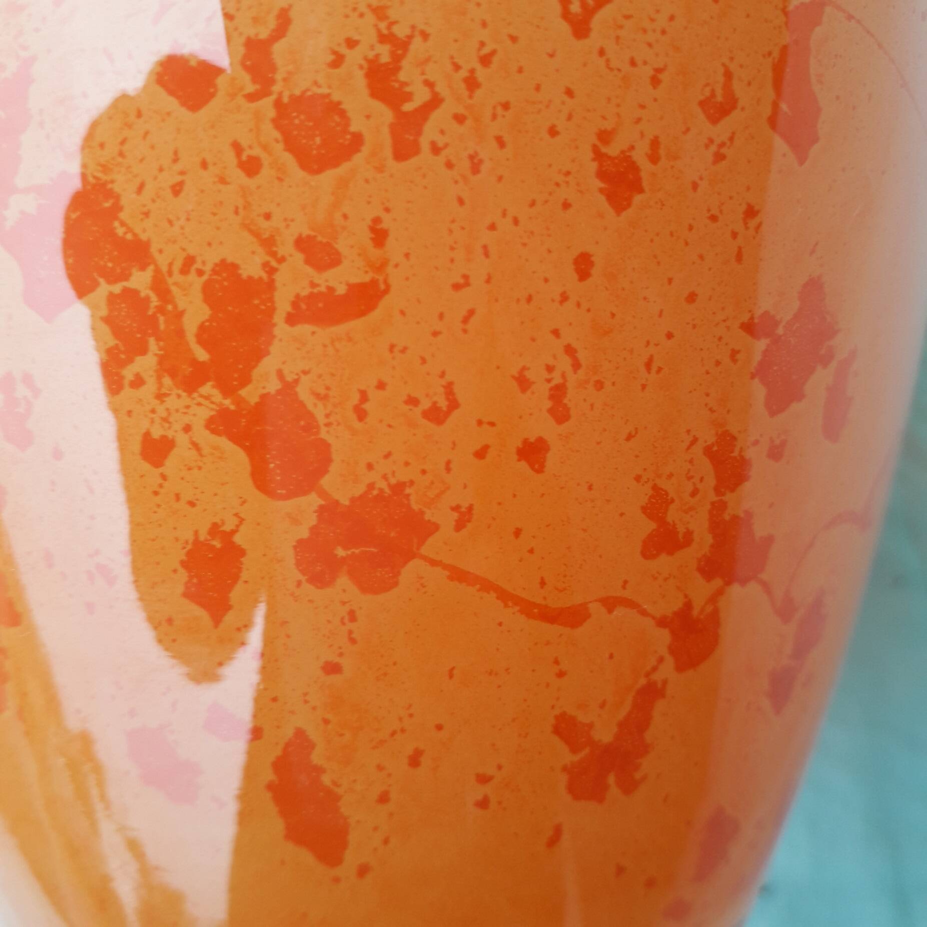 Orange glass vase