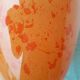 Orange glass vase