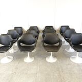 Vintage Euro FV tulip dining chairs set of 12 -  1970s