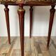 Louis XVI style side table in wood, marble and brass
