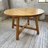 Set of round table and 4 rounded benches, 1950