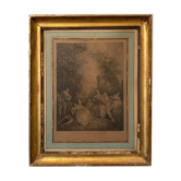 Nicolas Lancret, Conversation galante, engraving, nineteenth century