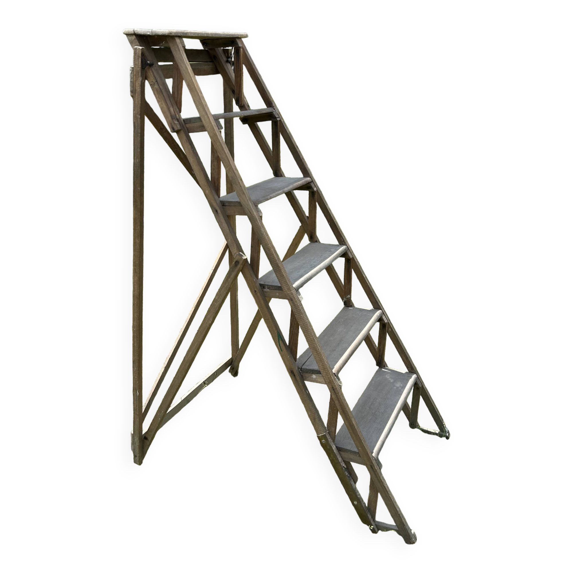 Antique wooden painter's stepladder