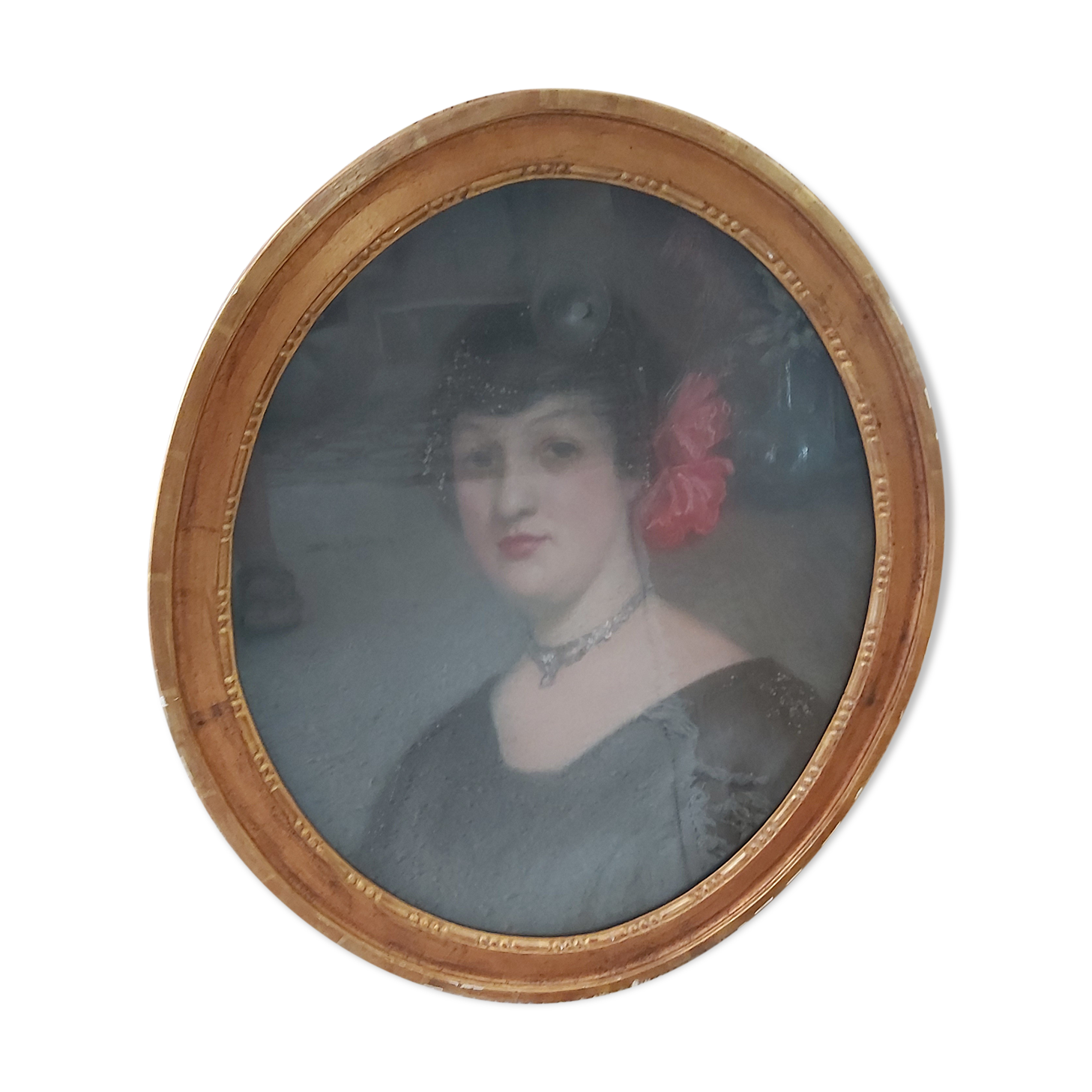 19th century medallion painting