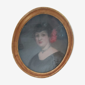 19th century medallion painting