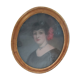 19th century medallion painting