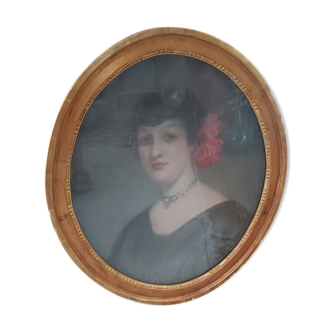 19th century medallion painting