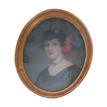 19th century medallion painting